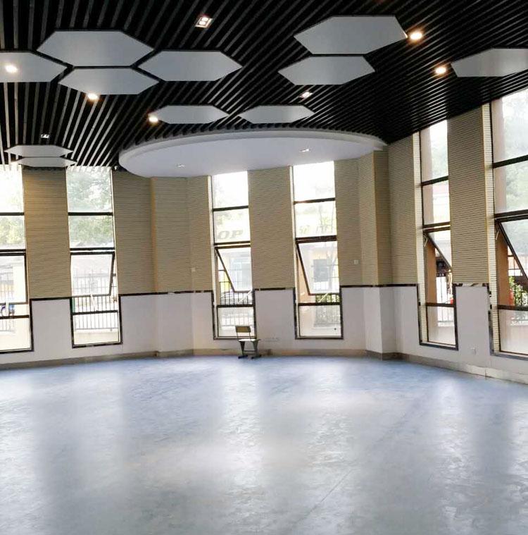 四川綿陽(yáng)報(bào)告廳木條吸音板聲學(xué)工程