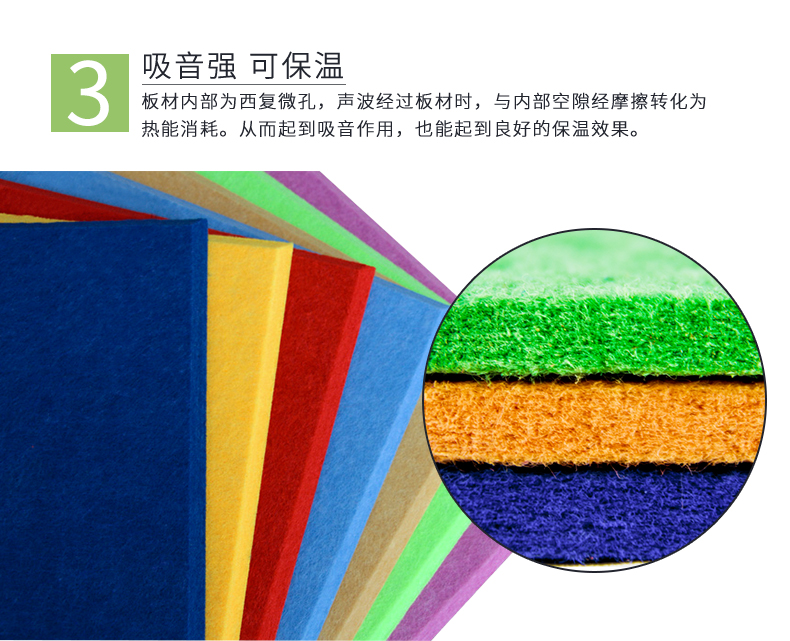 聚酯纖維吸音板特點3
